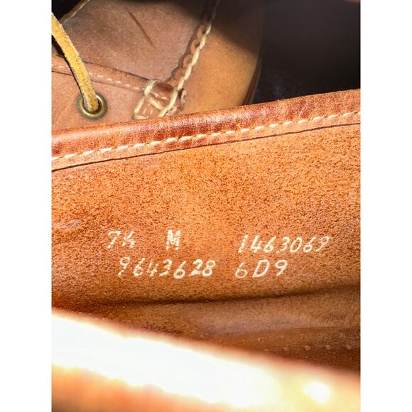 VINTAGE 80's SPERRY TOPSIDER LEATHER ANKLE BOOT BOAT SHOE MOCCASINS 7.5 - Picture 6 of 6